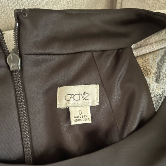 Cache Black and white floral lace midi cocktail dress - Picture 5 of 7